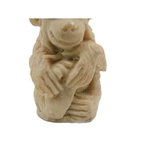 Vintage Small Baboon Monkey Chimp Art Figure Miniature Bone Resin Collectible 2" - Picture 8 of 10